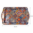 Metalen dienblad – Oosters mozaïek blauw & oranje
