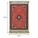 Onderzetter in oosterse tapijtstijl – Rood – 33 × 22 cm