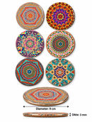 Onderzettserset rood - 6 stuks