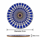 Onderzetter - Blue Peacock Mandala