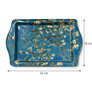 Metalen dienblad – Van Gogh - Amandelbloesem - 16 x 25 cm