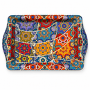 Metalen dienblad – Kleurrijke sterrenpatchwork - 16 x 25 cm