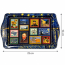 Metalen dienblad – Van Gogh postzegelcollage