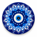 Onderzetter - Blue Evil Eye Mandala