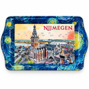 Metalen dienblad - Nijmegen Stevenskerk - 16 x 25 cm