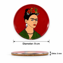 Onderzetter - Frida Kahlo rood
