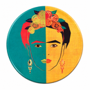 Onderzetter - Frida Kahlo - Turquoise en geel