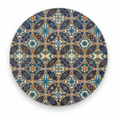 Onderzetter – Geometrisch tegelmozaïek blauw & crème