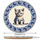 Onderzetter – Delftsblauwe Kat