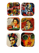 Vierkante aluminium onderzetters voor glazen