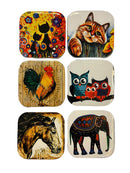 Vierkante aluminium onderzetters voor glazen