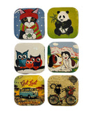 Vierkante aluminium onderzetters voor glazen