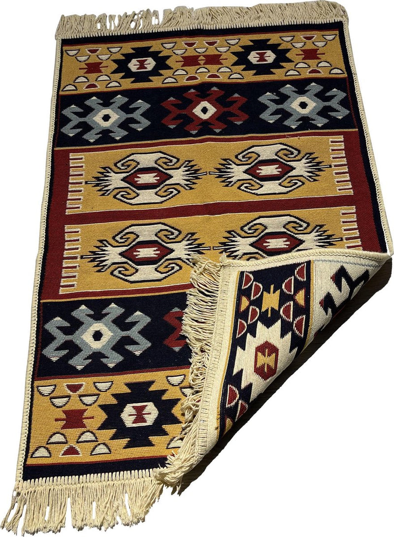 Kelim Vloerkleed Yamadi - Kelim Kleed - Kelim Tapijt - Oosterse Vloerkleed - 60x90 cm - Loper - Tafelkleed