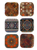 Vierkante aluminium onderzetters voor glazen