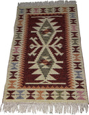 Kelim Vloerkleed Usak - Kelim Kleed - Kelim Tapijt - Oosterse Vloerkleed - 60x90 cm - Loper - Bankkleed