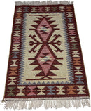 Kelim Vloerkleed Usak - Kelim Kleed - Kelim Tapijt - Oosterse Vloerkleed - 60x90 cm - Loper - Bankkleed