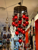 Mozaïek Hanglamp set 15 rood  bollen