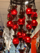 Mozaïek Hanglamp set 15 rood  bollen
