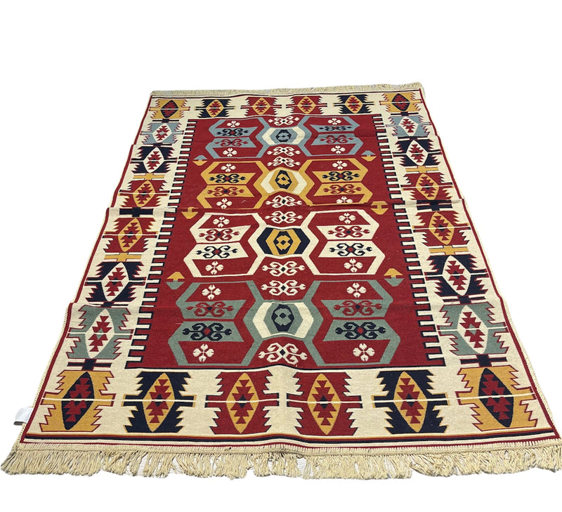 Kelim Vloerkleed Sorkun - Kelim kleed - Kelim tapijt - Turkish kilim - Oosterse Vloerkleed - 120x180 cm