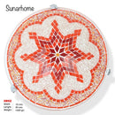 Mozaïek plafonnière oranje