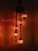 Mozaïek Hanglamp Set 5 bollen