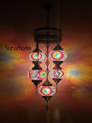 Mozaïek Hanglamp set 5 bollen