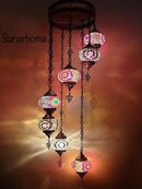 Mozaïek Hanglamp set 7 bollen