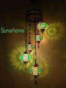 Mozaïek Hanglamp Set 5 bollen