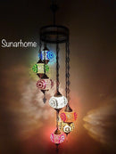 Mozaïek Hanglamp set 7 bollen