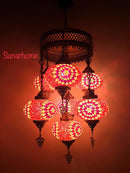 Mozaïek Hanglamp set 7 bollen