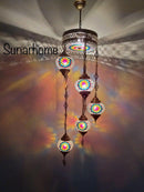 Mozaïek Plafonnière Hanglamp 5 bollen