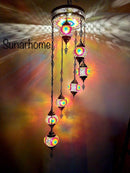 Mozaïek Plafonnière Hanglamp set 7 bollen