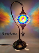 Mozaïek tafellamp zwaan 3