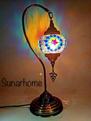 Mozaïek tafellamp zwaan 3